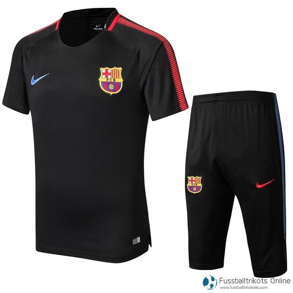 Barcelona Training Shirts Set Komplett 2017-18 Schwarz Fussballtrikots Günstig